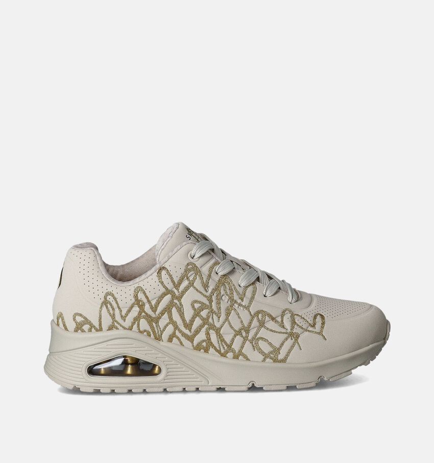 Skechers Uno Golden Heart Baskets en Beige