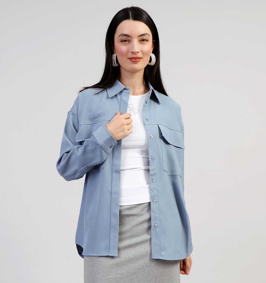 Minus Livina Blauw Oversized hemd
