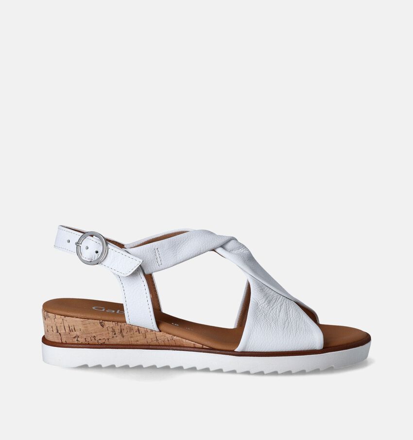 Gabor Witte Sandalen met sleehak