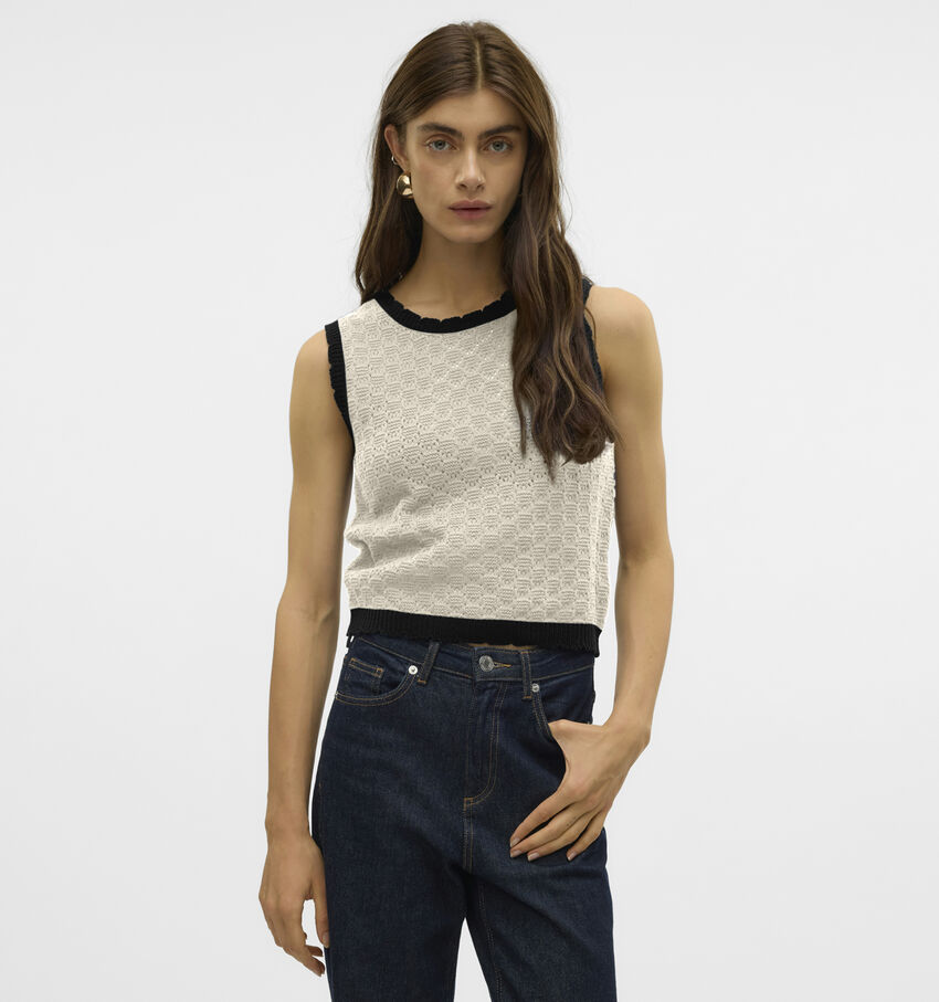 Vero Moda Jackie Beige Topje Kant