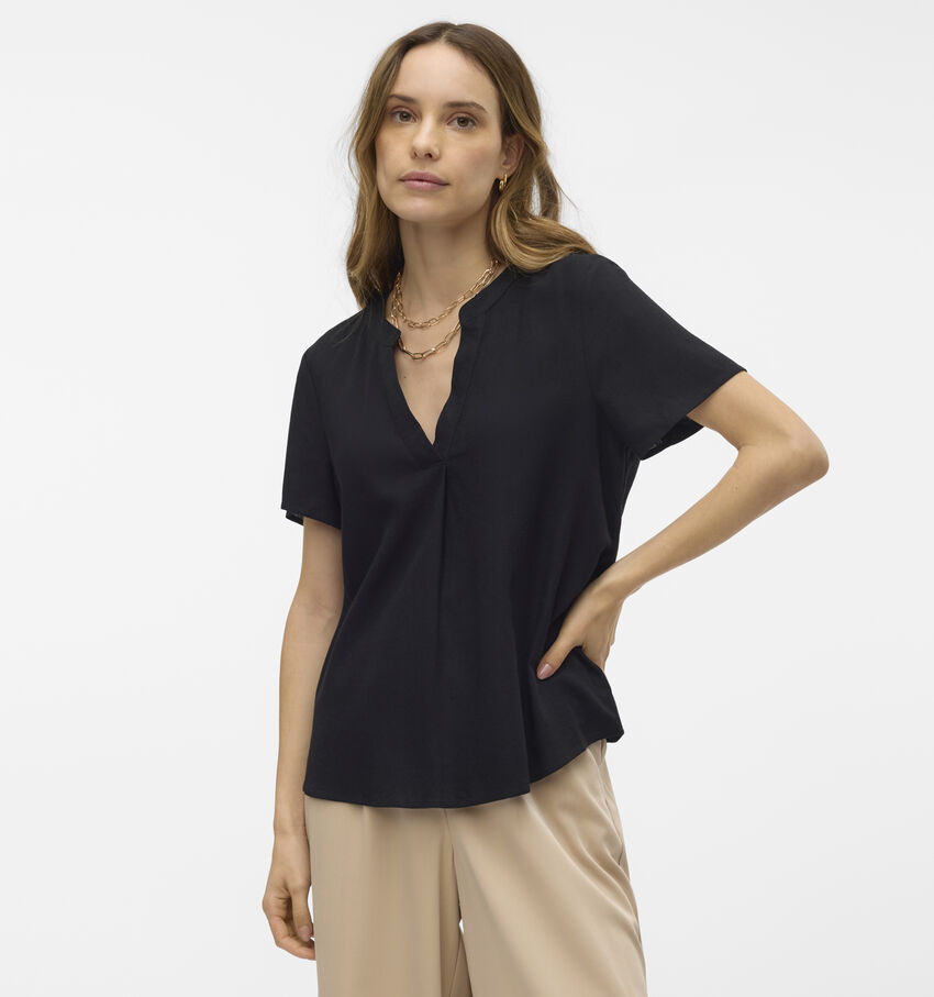 Vero Moda Mymilo Zwarte Blouse