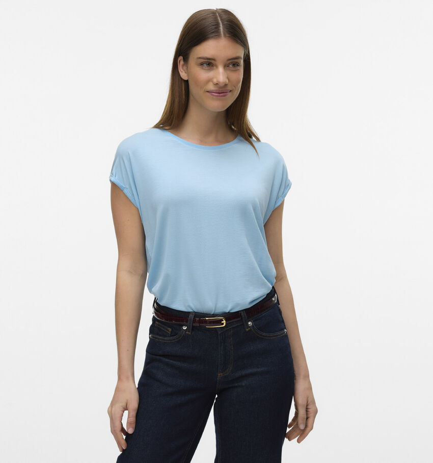Vero Moda Ava Blauw Basic T-shirt