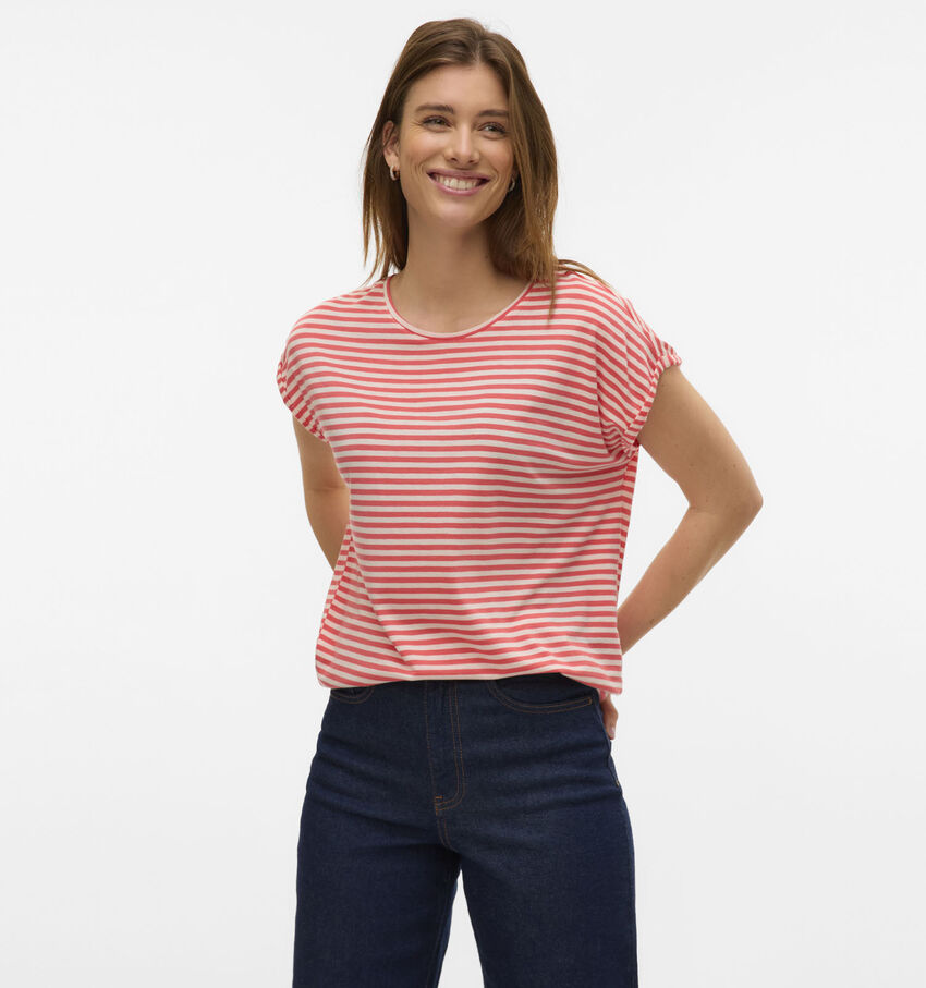 Vero Moda Ava Rode Gestreepte T-shirt