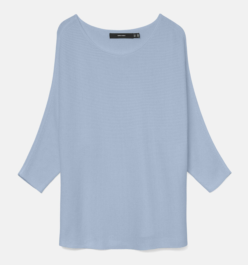 Vero Moda Nora 3/4 Boatneck Blauwe Trui