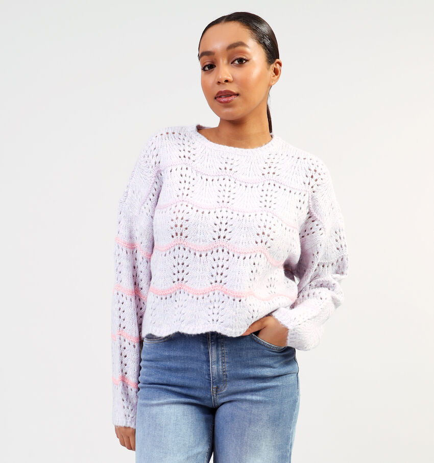 Vero Moda Hatty Lila Gebreide trui