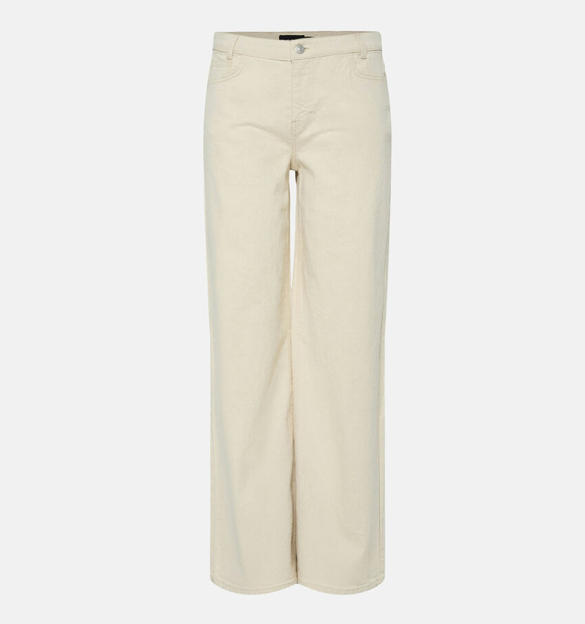 Pieces Svala Beige Wide leg jeans