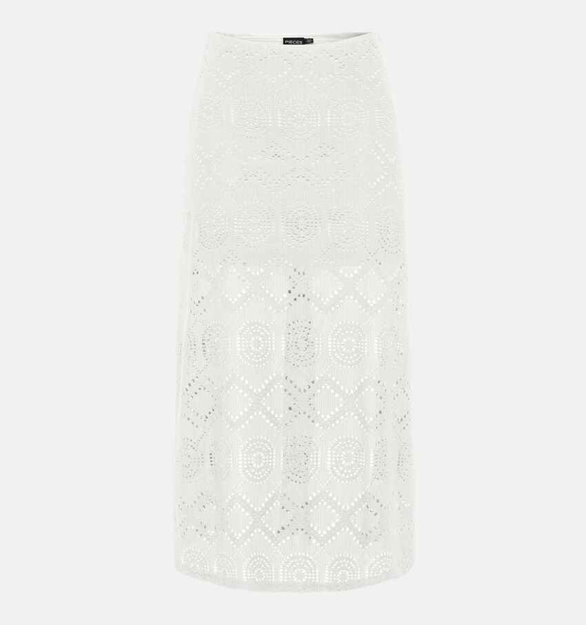 Pieces Sonnie Lace Witte Midirok