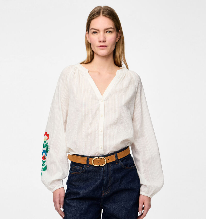 Pieces Sikka Blouse en Écru
