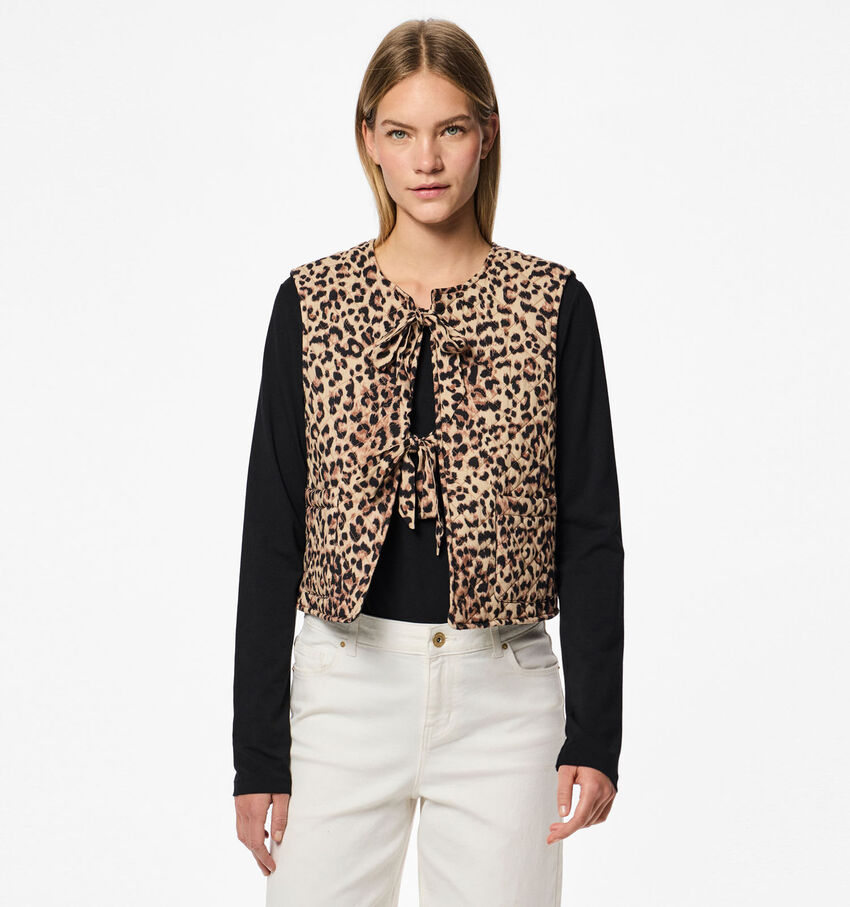 Pieces Saria Bruine Korte bodywarmer