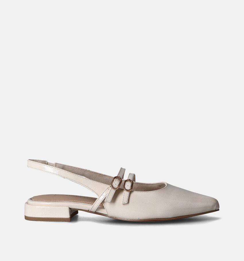 Marco Tozzi Ecru Slingback Ballerina's