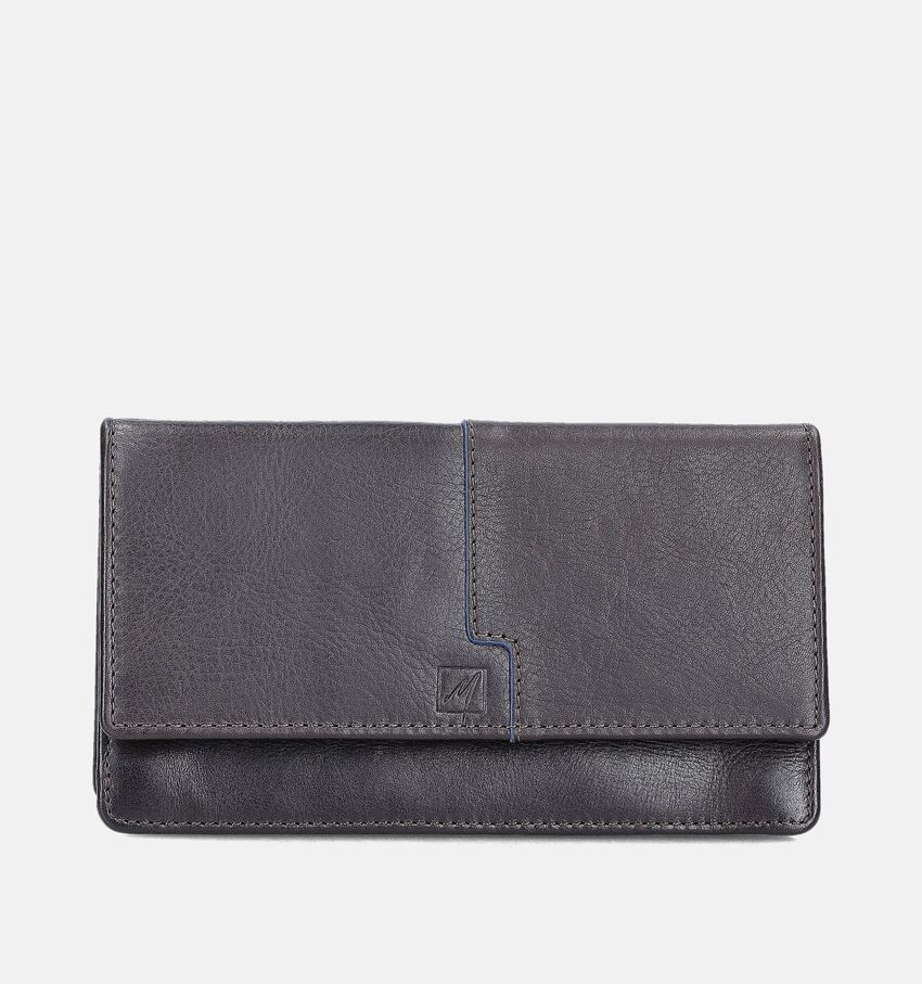 Label M Porte-monnaie à rabat en Marron