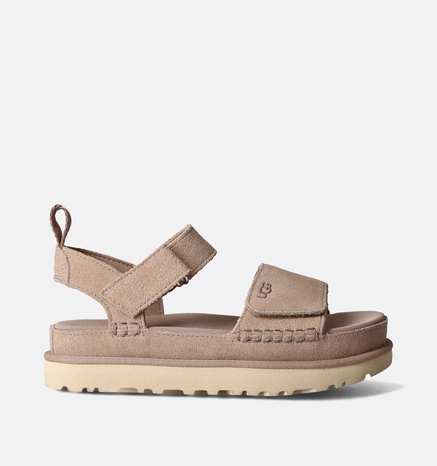 UGG Goldenstar Beige Platform Sandalen