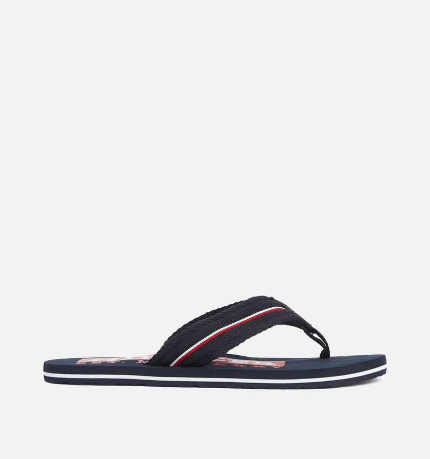 Tommy Hilfigher Corporate Teenslippers Blauw