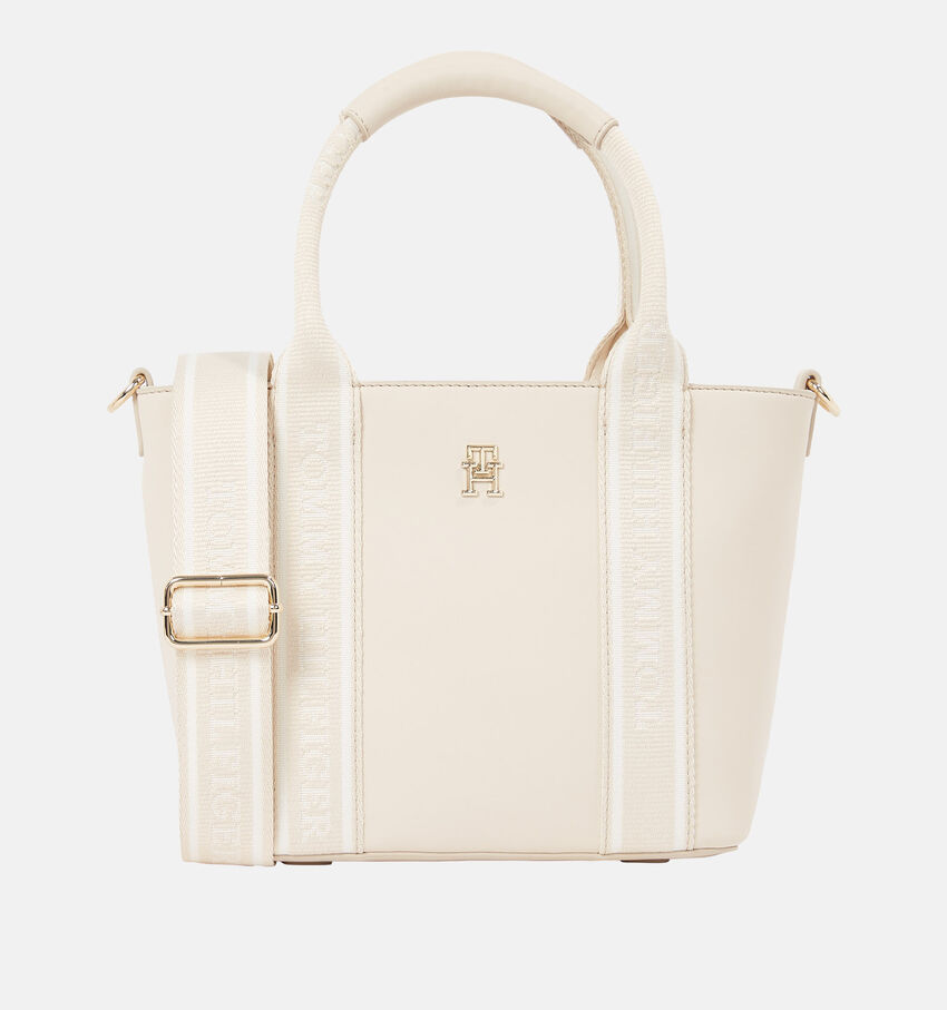 Tommy Hilfiger Logotape Mini Tote Beige Handtas