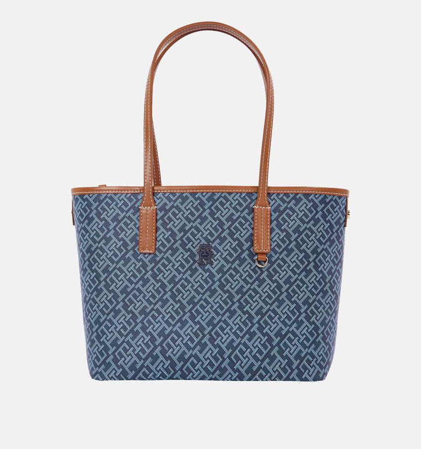 Tommy Hilfiger Monoplay Leather Mini Tote Blauwe Shopper