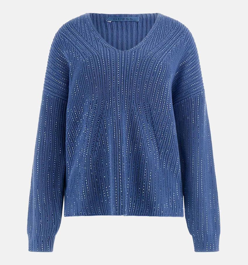 Guess Blauwe Trui met steentjes
