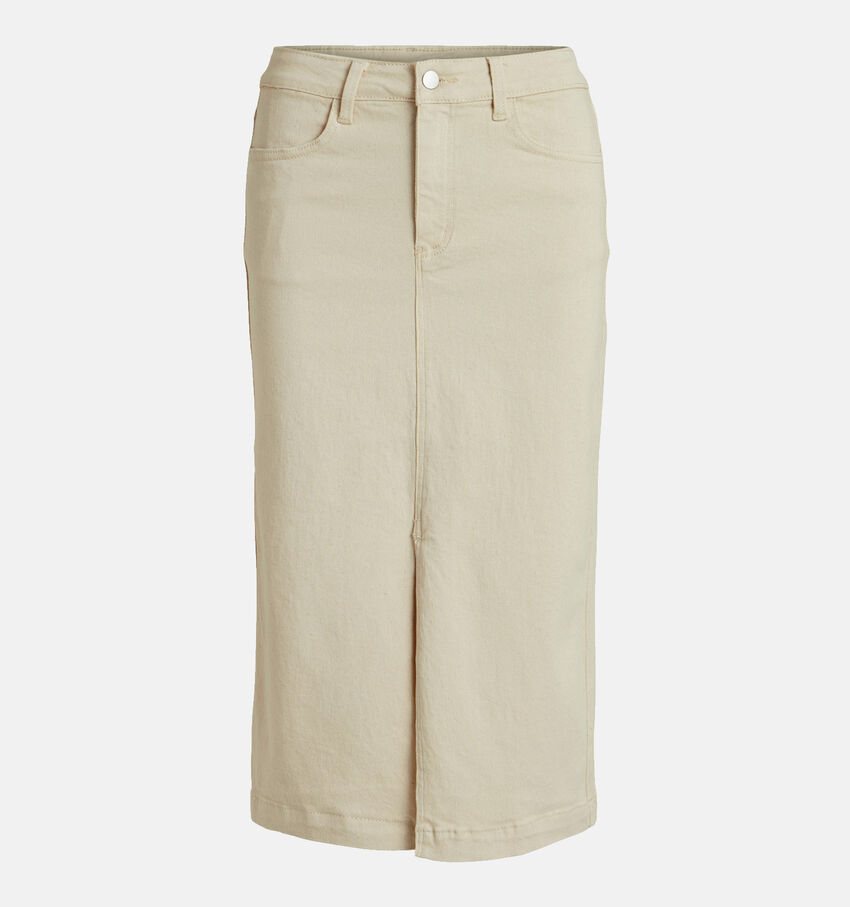 Vila Glove Beige Midi Rok
