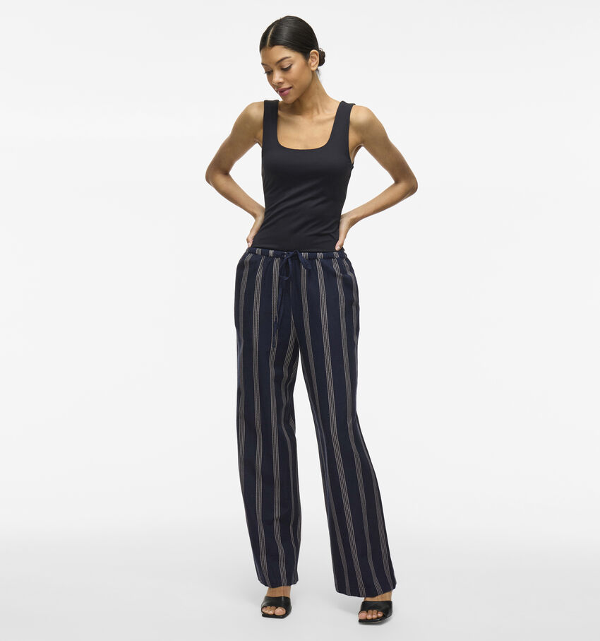 Vila Prisilla Blauwe Wijde broek