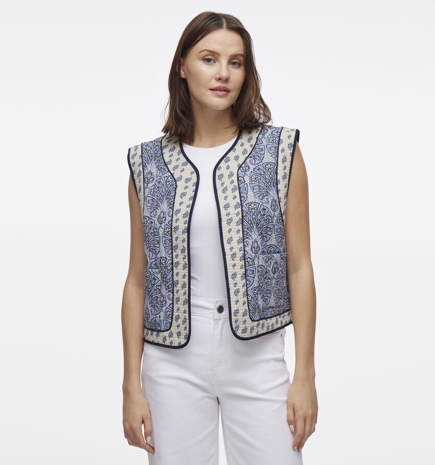 Vila Delphine Blauwe Korte bodywarmer