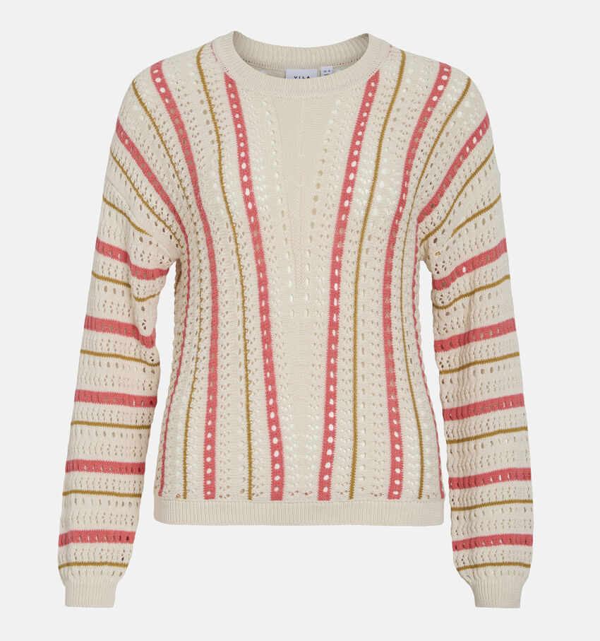 Vila Marian Beige Gebreide trui
