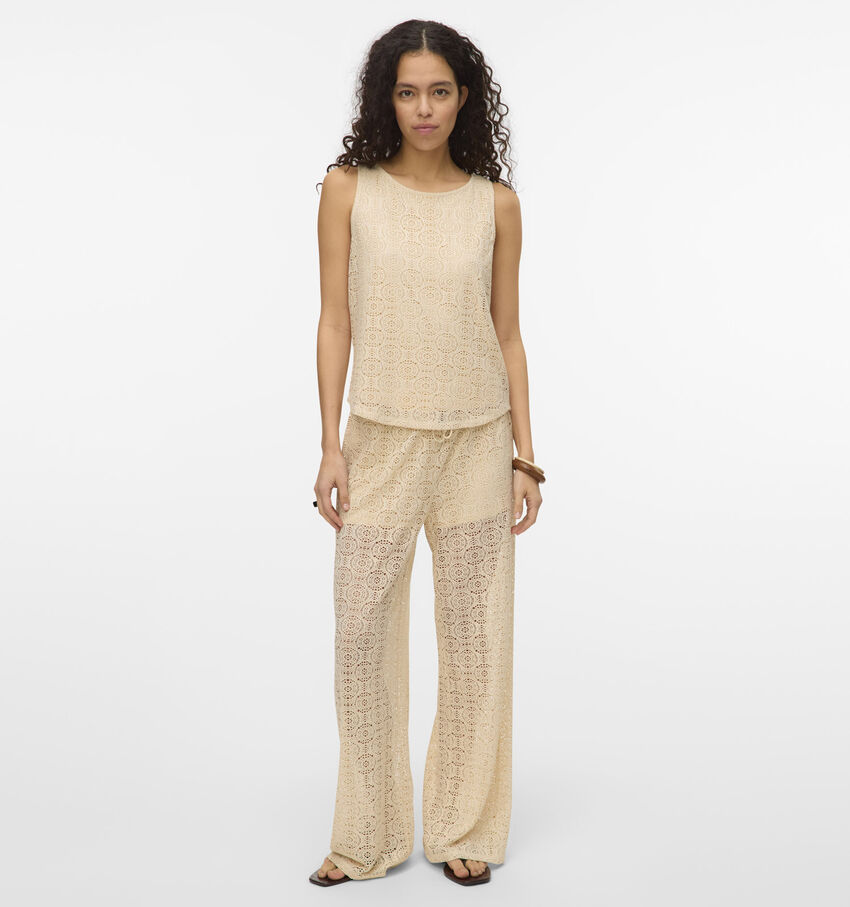 Vero Moda Maya Beige Wijde broek
