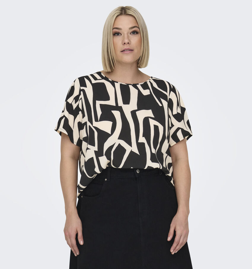 ONLY Carmakoma Vica Zwarte T-shirt