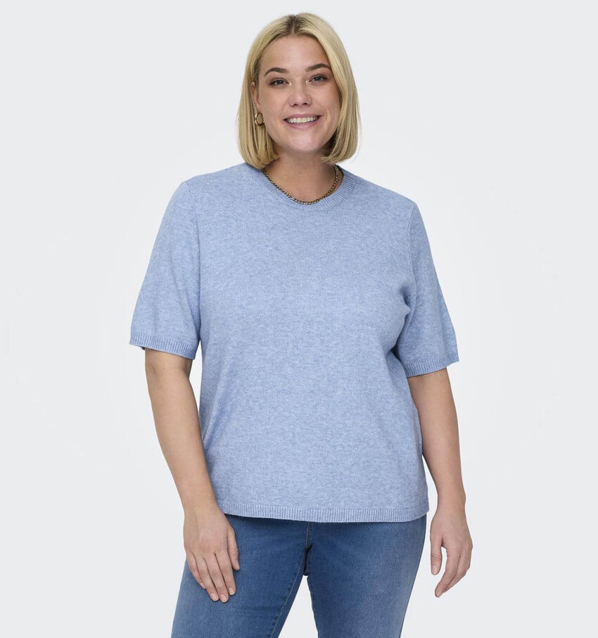 ONLY Carmakoma Margareta Blauwe T-shirt