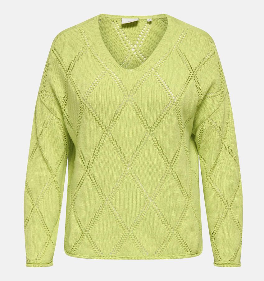 ONLY Carmakoma Taylor Groene Gebreide trui