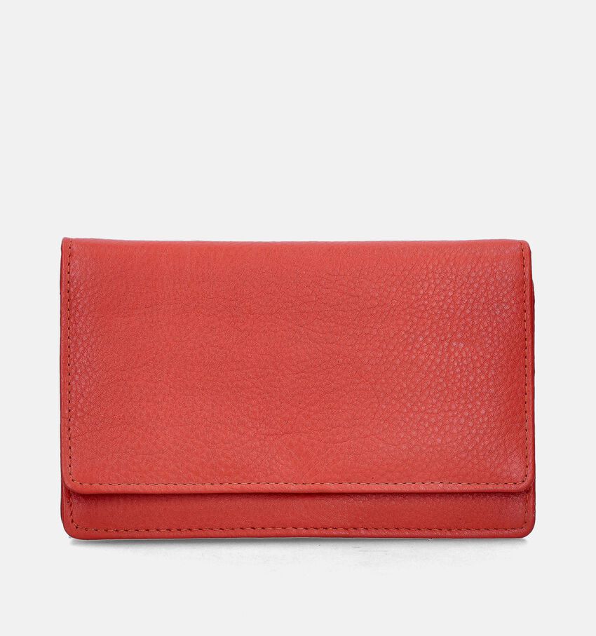 Euro-Leather Oranje Overslagportemonnee