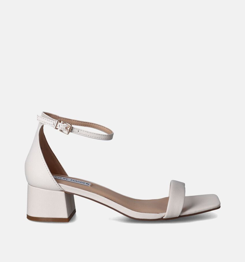 Steve Madden Gena Ecru Sandalen met blokhak