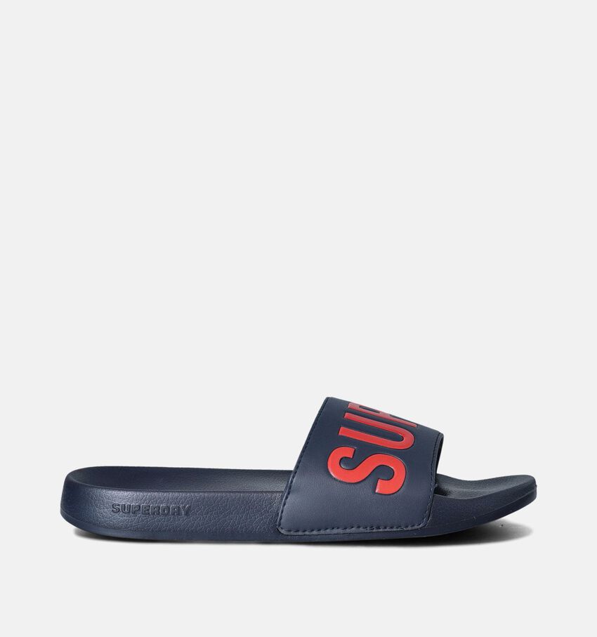 Superdry Core Pool Slide Badslippers Blauw