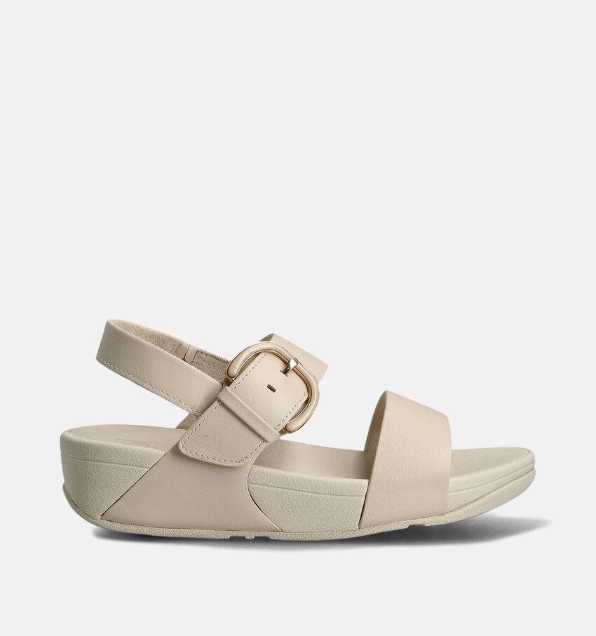 FitFlop Lulu Resin-Buckle Sandales compensées en Beige