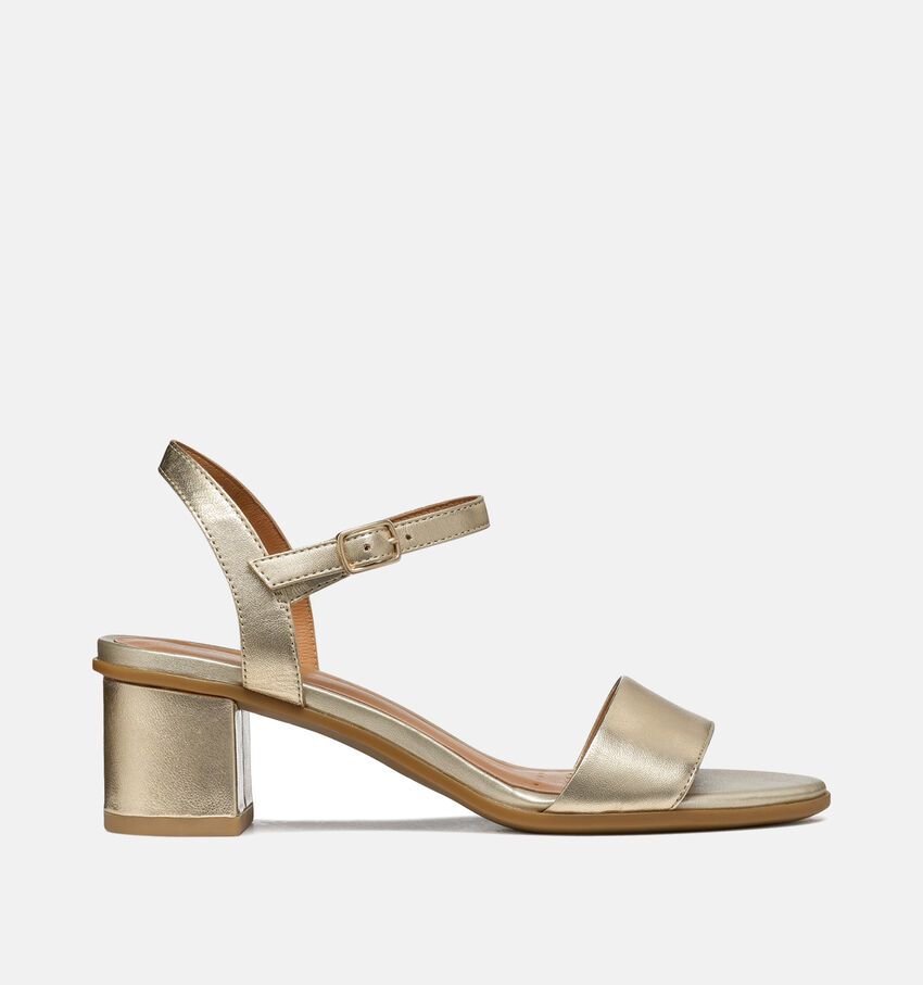 Geox Aurely Gouden Sandalen met blokhak