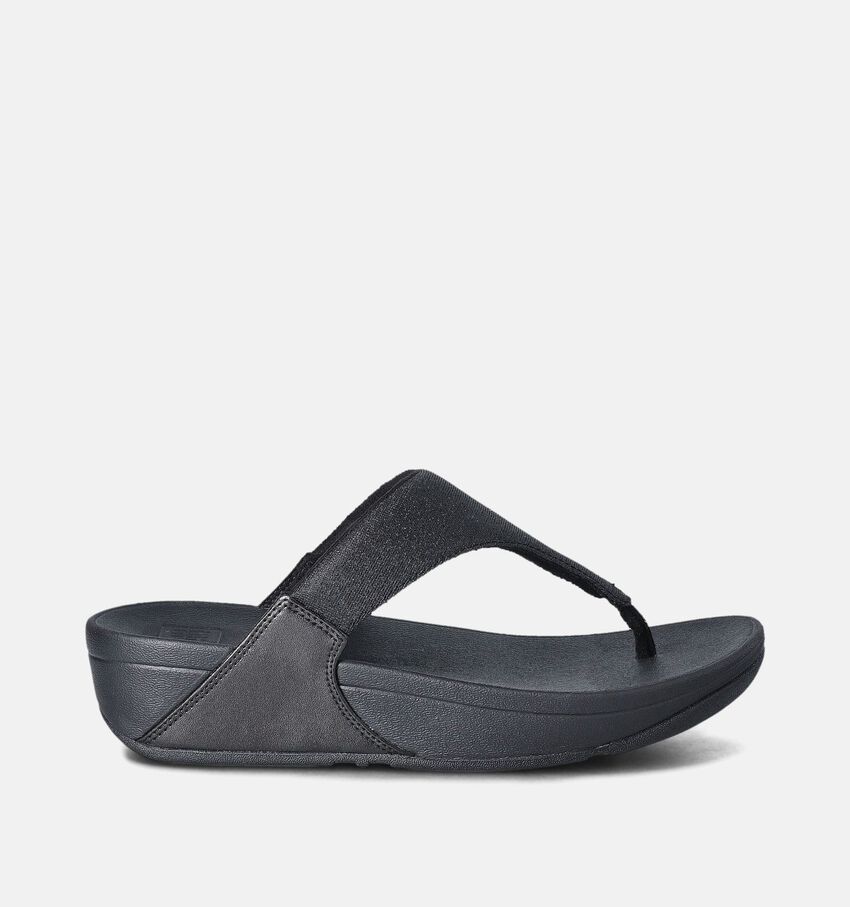 FitFlop Lulu Toepost Zwarte Teenslippers
