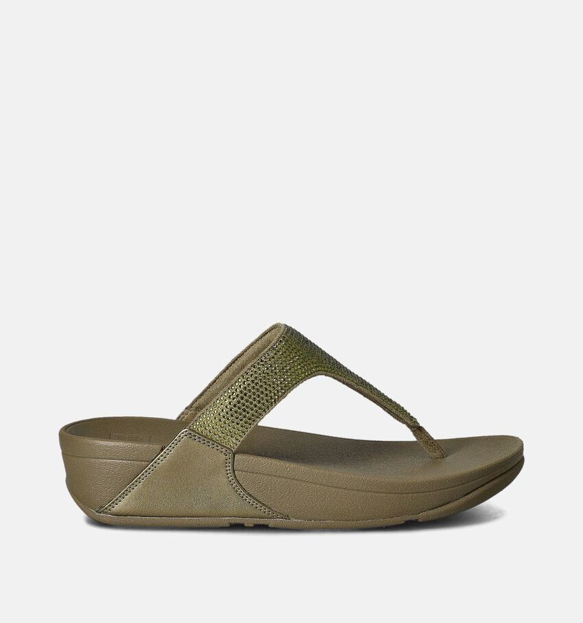 FitFlop Lulu Toepost Groene Teenslippers