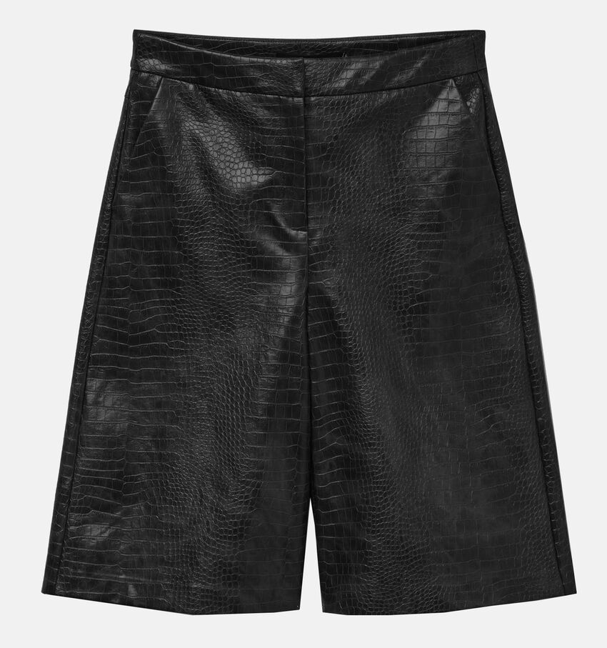 Vero Moda Wren Zwarte Short in lederlook