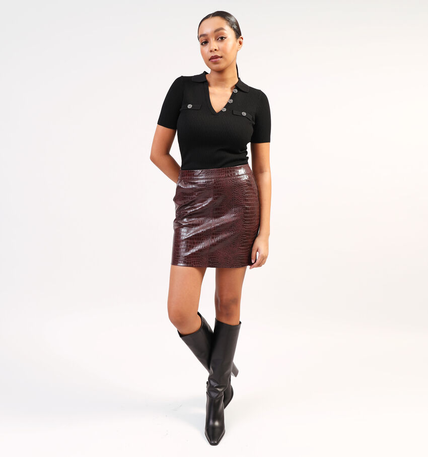 Vero Moda Croco Bordeaux Mini rok