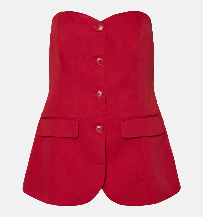 Pieces Odette Rode Kostuumgilet