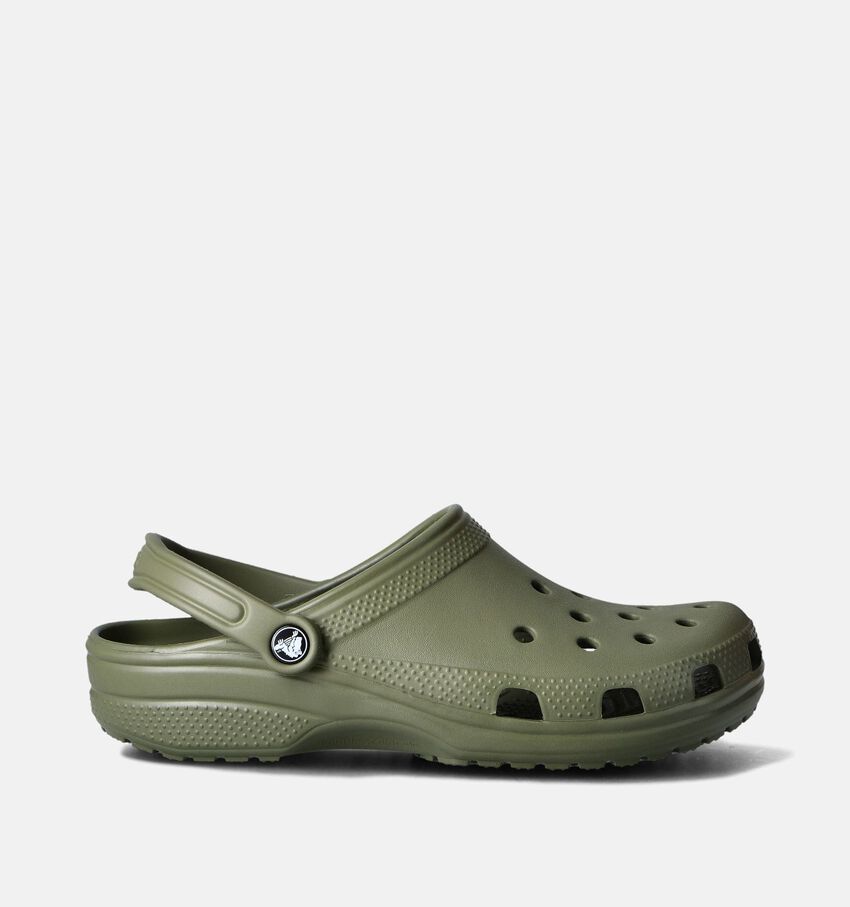 Crocs Classic Nu-pieds en Vert Khaki