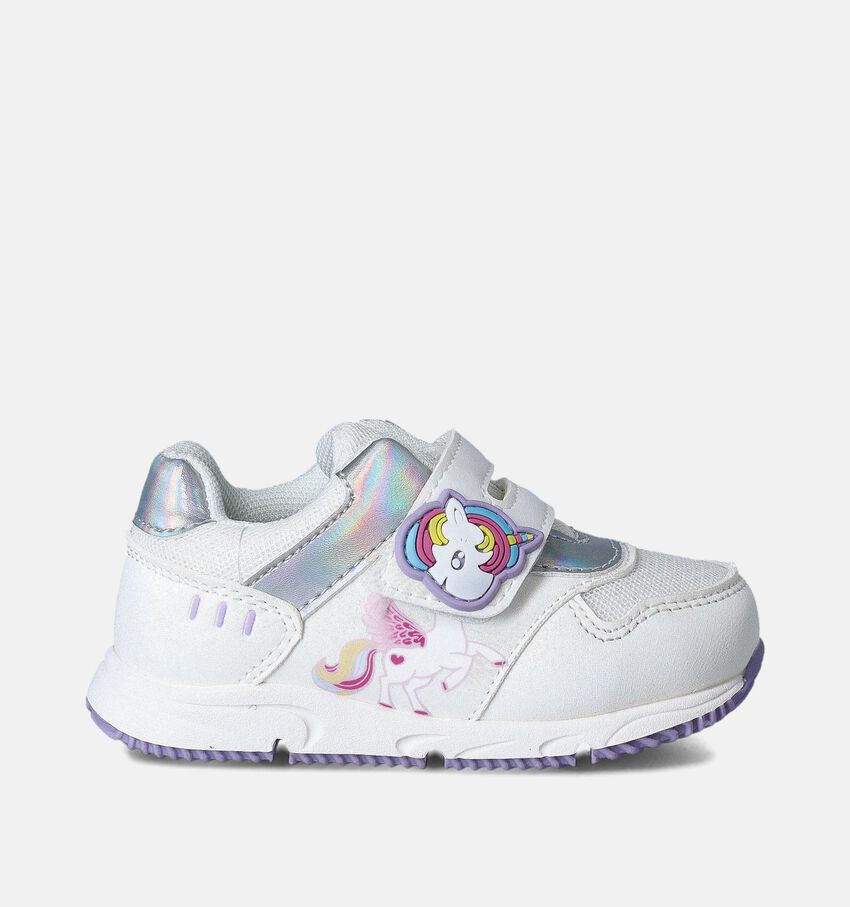 Milo & Mila Witte Babysneakers unicorn