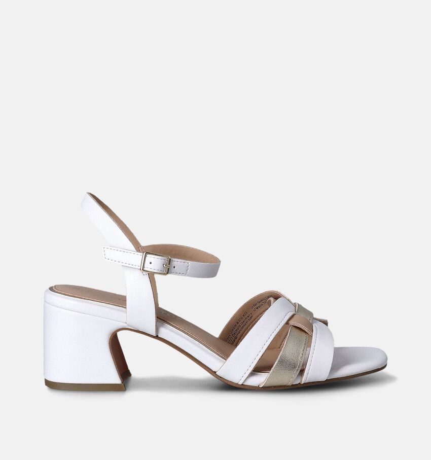 Marco Tozzi Witte Sandalen met blokhak