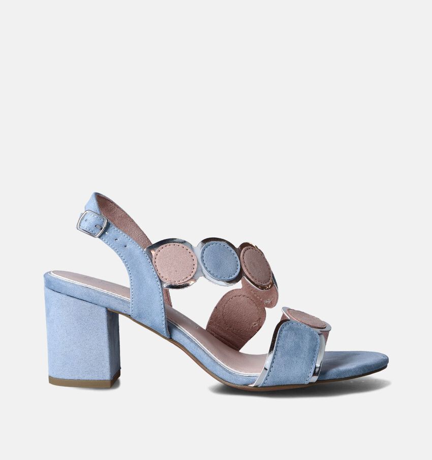 Marco Tozzi Blauwe Sandalen met blokhak