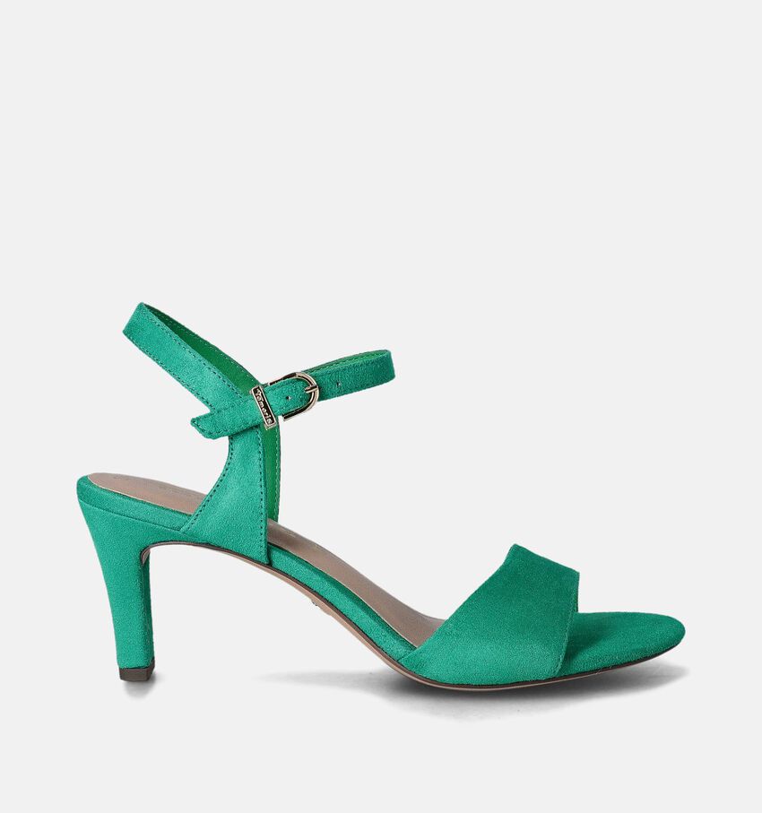 Tamaris Groene Sandalen met hak