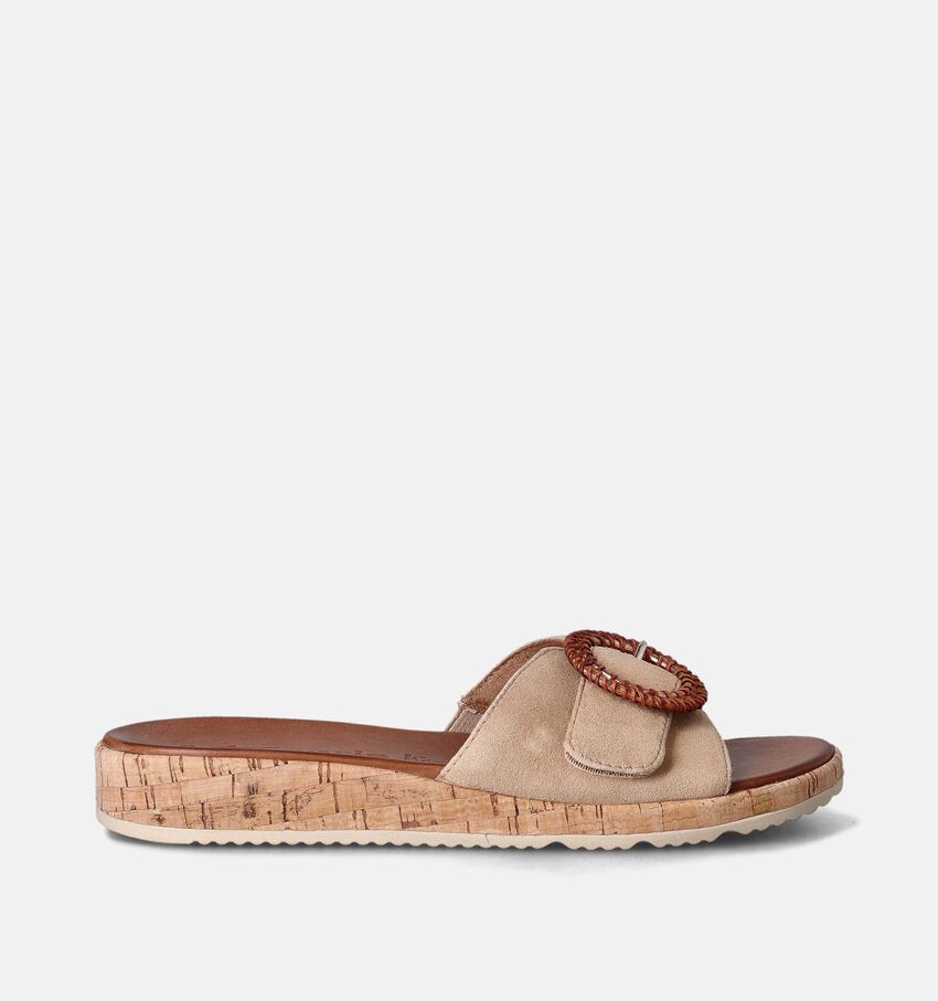 Tamaris Beige Platte Slippers