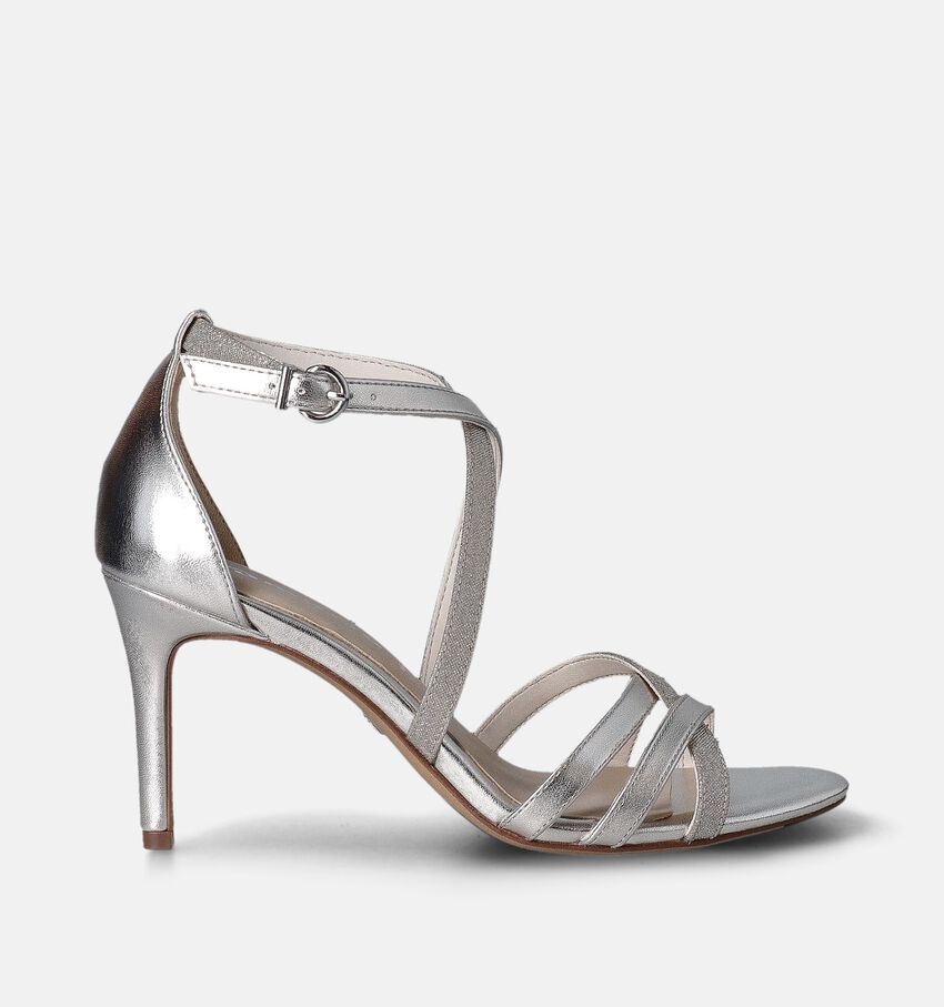 Tamaris Zilveren Sandalen met Gesloten Hiel