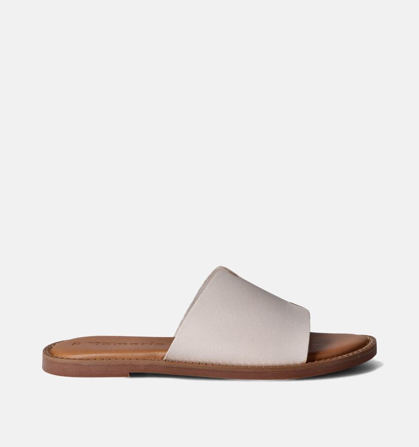 Tamaris Ecru Platte slippers