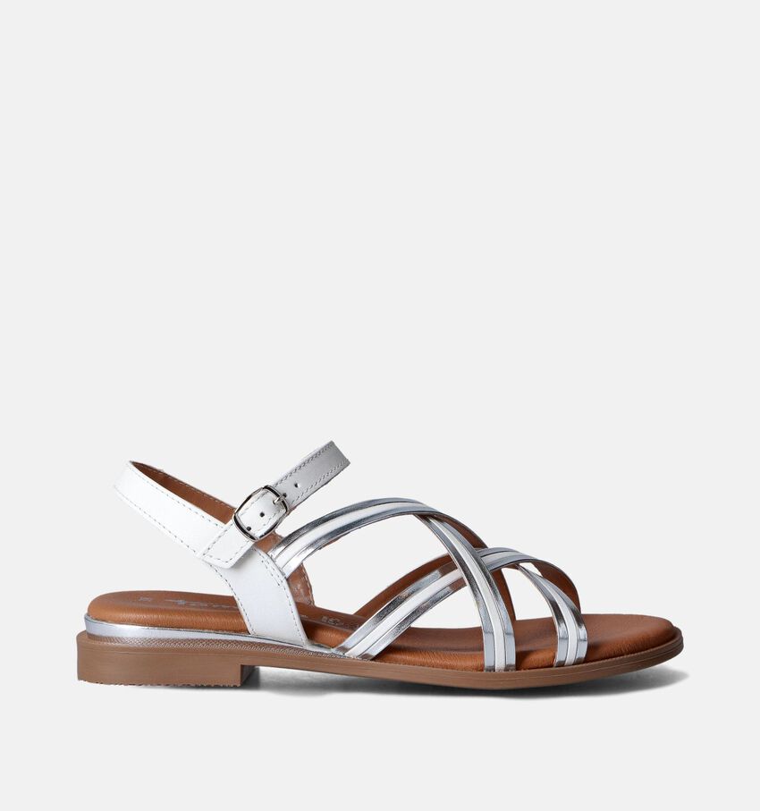 Tamaris Witte Platte Sandalen