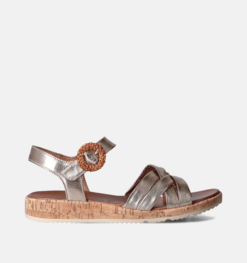Tamaris Sandales avec talon compensé en Bronze