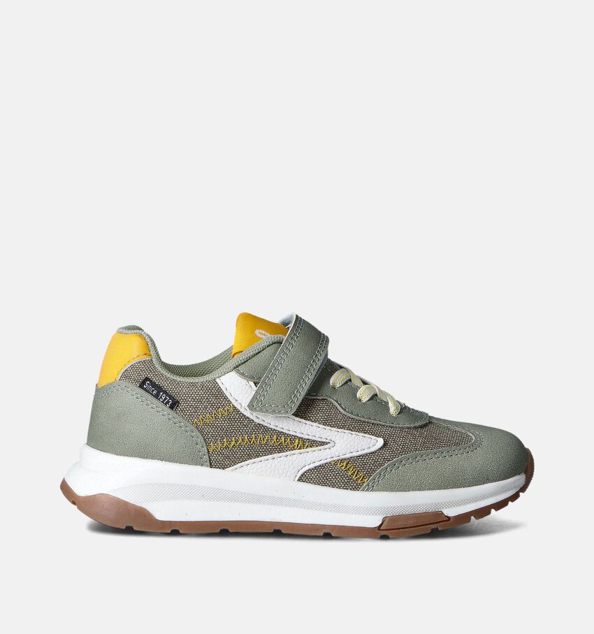Milo & Mila Kaki Schoenen met elastiek en velcro