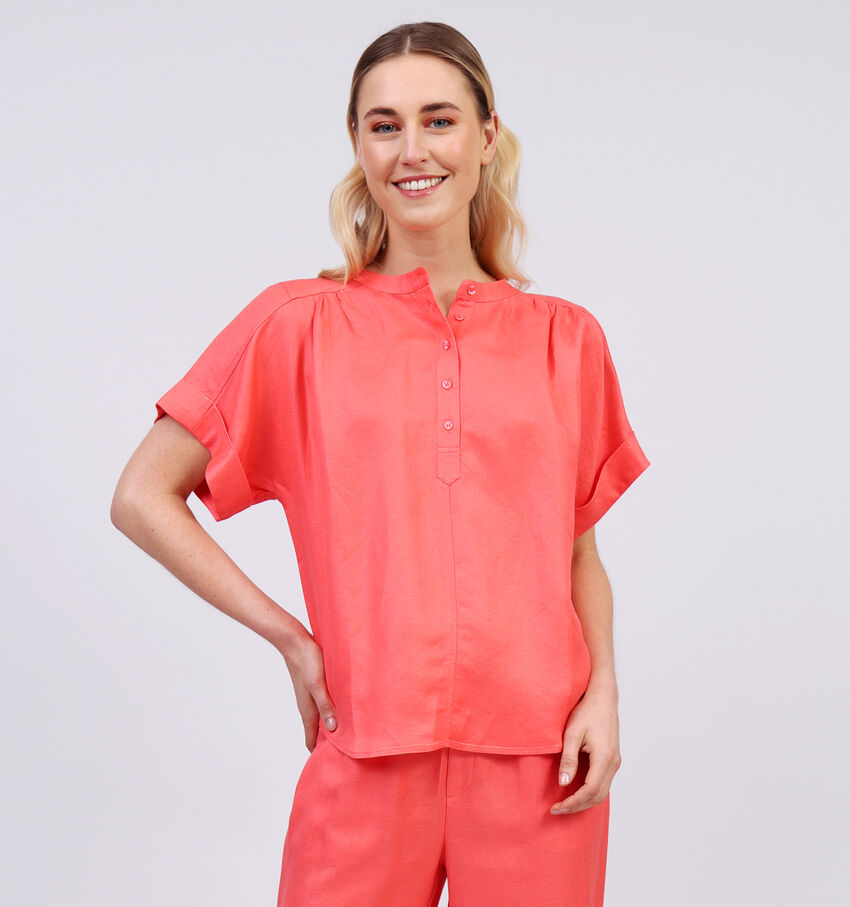 Minus Sabbi Rode Linnen blouse